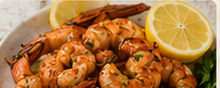 Cajun seasoned shrimp with lemon